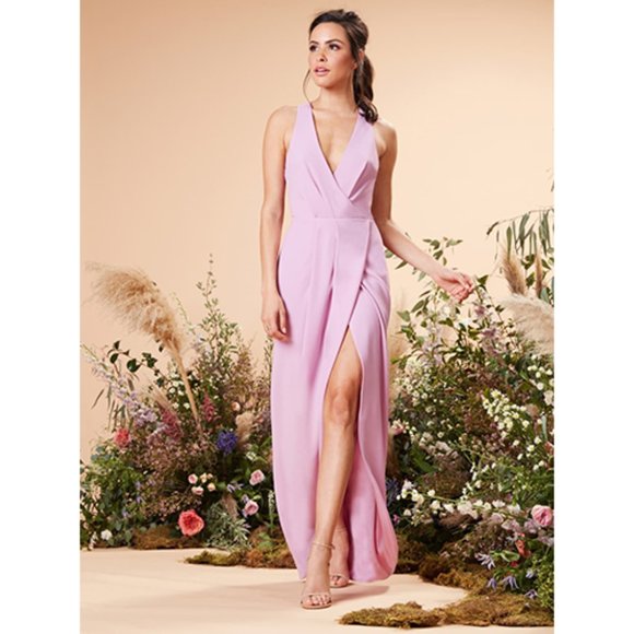 Dress the Population Dresses & Skirts - NWT Dress the Population Ariel Evening Dress Maxi Gown Lavender Purple XXS